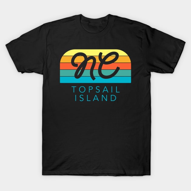 Topsail Island Sunrise Summer Vacation in NC T-Shirt by Contentarama